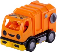 Camión de basura juguete Cavallino naranja 19cm plástico para niños