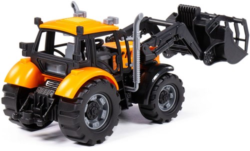 Cavallino tractor juguete con cargador amarillo escala 1:32 granja-3