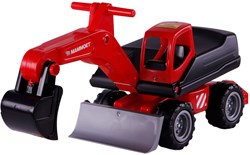 Excavadora Mammoet correpasillos juguete rojo arena