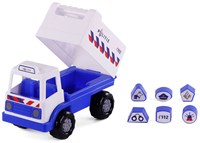 Camión de policía clasificador de formas juguete con bloques y figuras 26cm-2