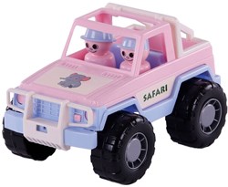 Jeep coche de juguete rosa con 2 figuras y animalito - Cavallino