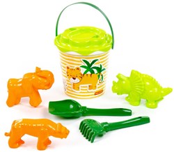 Cavallino Safari XL Set de Arena con Cubo y Moldes para Niños