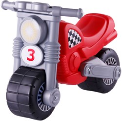 Moto correpasillos roja de plástico para niños pequeños - Juguete Ride On