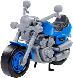 Moto de juguete touring azul plástico 25cm para niños