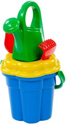 Set de cubo clásico XL juguete de playa azul con accesorios