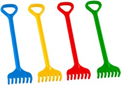 Cavallino rastrillo de plástico juguete para niños 50,5cm rojo amarillo verde azul