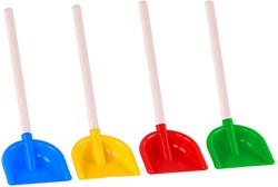 Pala de juguete de plástico con mango de madera multicolor 40,5cm