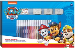 Multiprint set de colorear PAW Patrol con sellos y rotuladores 41 piezas