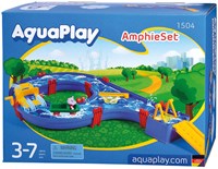 Aquaplay circuito de agua Amphie Set - con hipopótamo Wilma - 88x50x13cm-3