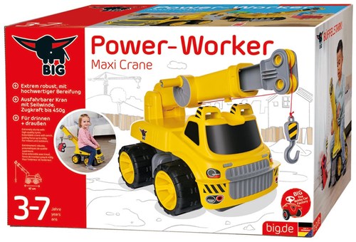 BIG correpasillos Power Worker Maxi grúa con cabrestante fuerte y brazo giratorio 360°