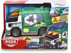 Dickie Camión de basura de juguete con luz y sonido - 15 cm - vehículo infantil