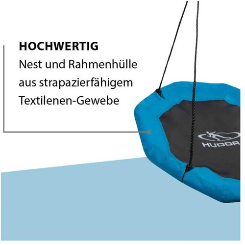 Hudora columpio nido exterior Octagon 90 cm azul ergonómico-2