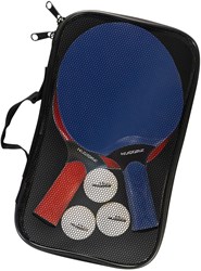Hudora set de tenis de mesa outdoor - multicolor - con bolsa de almacenamiento