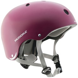 Hudora casco skate para niños - Rojo berry XS 48-52 cm - Reflectante