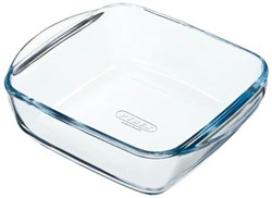 Pyrex bandeja horno airfryer 2,2L cuadrada vidrio 25x22x7cm transparente