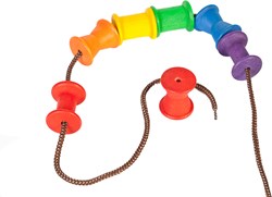 Grapat juguetes de madera carretes colores arcoíris 18 piezas educativo