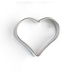 nic cortador de galletas corazón acero blanco 3x3x1 cm juguete