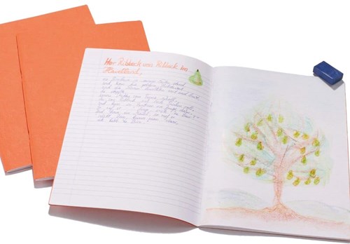 Mercurius cuaderno de poesía A4 naranja - libro creativo para escribir poesía-2