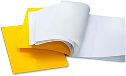 Mercurius cuaderno de dibujo amarillo 24x32 cm con hoja intermedia para niños