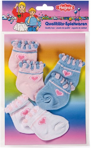 Heless calcetines para muñecas - calcetines para muñecas 35-46 cm - 3 pares