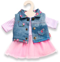 Heless Tulejurk met jeansjas, maat 28-35cm