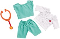 Heless conjunto de médico para muñecas con estetoscopio 28-35 cm ropa de muñeca-2