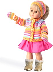 Poppenvest met Rok, 28-35 cm