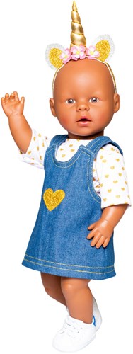Heless ropa para muñecas vestido vaquero con camiseta para muñeca 35-45cm-2