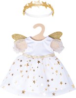Heless ropa para muñeca vestido de ángel con diadema 35-45 cm blanco-dorado