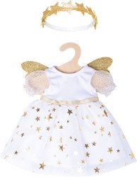 Heless ropa para muñeca vestido de ángel con diadema 35-45 cm blanco-dorado