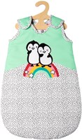 Heless saco de dormir muñeca pingüino terciopelo verde-blanco muñeca 35-45cm