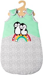 Heless saco de dormir muñeca pingüino terciopelo verde-blanco muñeca 35-45cm
