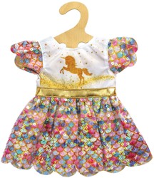 Poppenjurk Unicorn Goldy, 28-35 cm