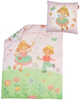 Heless manta para muñecas princesa Emily con cojín - accesorio muñeca rosa