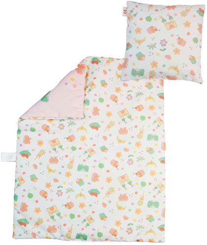 Heless manta para muñecas princesa Emily con cojín - accesorio muñeca rosa-2