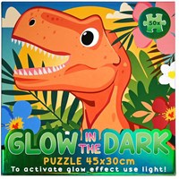 Johntoy puzzle dino que brilla en la oscuridad - 50 piezas puzzle infantil