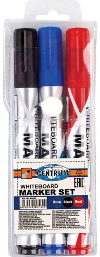 Centrum set de rotuladores para pizarra blanca 3 piezas colores borrables