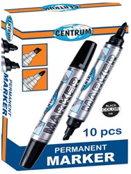 Rotulador permanente Centrum 10 negro 2 caras 84120