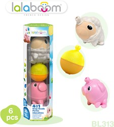 Lalaboom cuentas educativas animales granja oveja cerdo - 6 piezas juguete