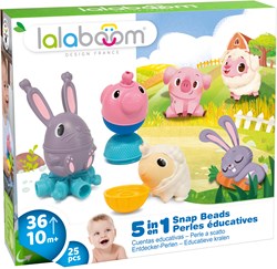 Lalaboom set de cuentas educativas de granja - 25 piezas - juguete colorido