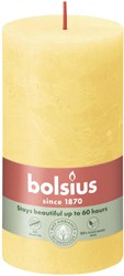 Bolsius vela rústica pilar amarilla Sunny Yellow 13x7cm larga duración