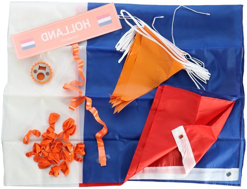 Supporterset holland 30 piezas set de aficionados fiesta fútbol naranja-3