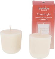 Bolsius recambio de vela perfumada Clean Light 2 unidades Cedro & Vetiver