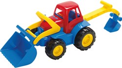 Eduplay excavadora de juguete con ruedas silenciosas - backhoe loader