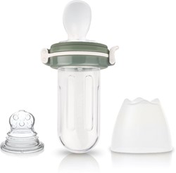 KidsMe Food Squeezer Plus boquilla de fruta y bolsa de succión - Gris