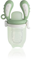 KidsMe Alimentador de Alimentos Max con tetina de fruta y bolsa de succión para bebé - Tamaño M - Ámbar