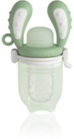KidsMe Alimentador de alimentos Max con tetina de fruta y bolsa de succión para bebé - Tamaño L - Gris
