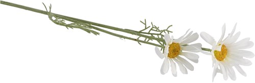 Flor artificial margarita seda blanca 56 cm decoración ramo-3