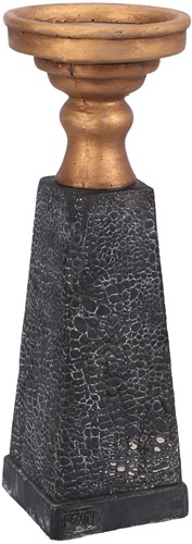 Candelabro Laya oro-negro 34 cm - diseño serpiente - PTMD-2