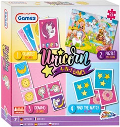 Grafix caja de juegos unicornio 4-en-1 para niños